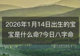 2026年1月14日出生的宝宝是什么命?今日小孩怎么取名字