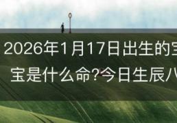 2026年1月17日出生的宝宝是什么命?今日出生的小孩取什么名字好