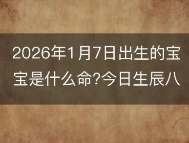 屏幕截图 2025-12-12 112143.jpg 2026年1月7日出生的宝宝是什么命?今日出生的小孩怎么取名