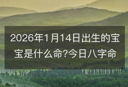 2026年1月14日出生的宝宝是什么命?今日小孩怎么取名字